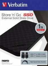 Verbatim SSD Store #39;n#39; Go 1TB čierna / Externý SDD / 2.5/ USB 3.2 Gen. 1 (53230)