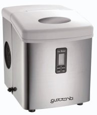 Guzzanti GZ 123 bílá-stříbrná / Výrobník ledu / 120W / Nádoba na vodu|led: 3.2L | 1kg / 13kg kostek-24 hod / 3 velikosti (GZ 123)