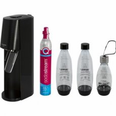 SodaStream Terra (Promo Pack) černá / výrobník sody / bez BPA / 2x láhev 1 L / 1x láhev 0.5 L / 1x CO2 plyn (1012813491)