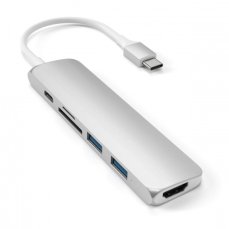 Satechi TYPE-C Slim Multimedia Adapter V2 - Silver