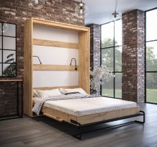 Vyklápěcí postel Case Loft Black - Pionowy Rozměr: 160x200 cm