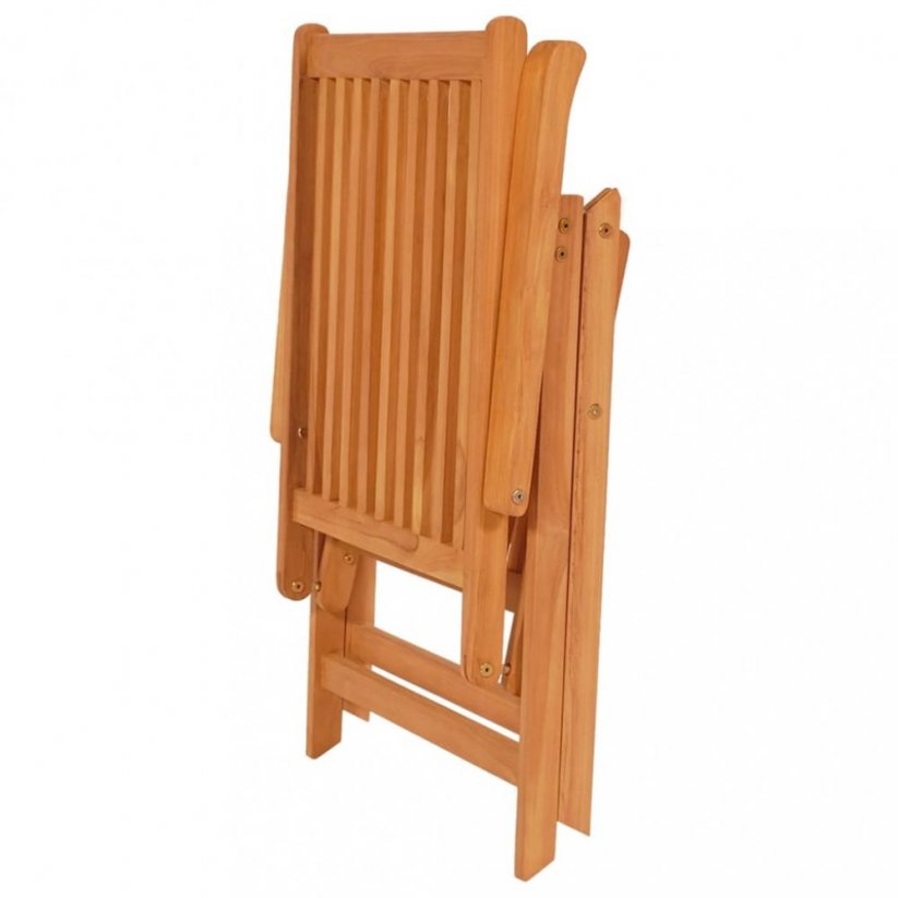 Skládací zahradní židle 4 ks s poduškami Dekorhome Tmavě zelená