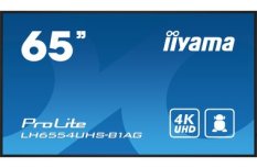 64.5" IIYAMA Prolite LH6554UHS-B1AG černá / IPS / 3840 x 2160 / 16:9 / 8ms / 1200:1 / 500cd / repro / VGA / DVI / HDMI / (LH6554UHS-B1AG)