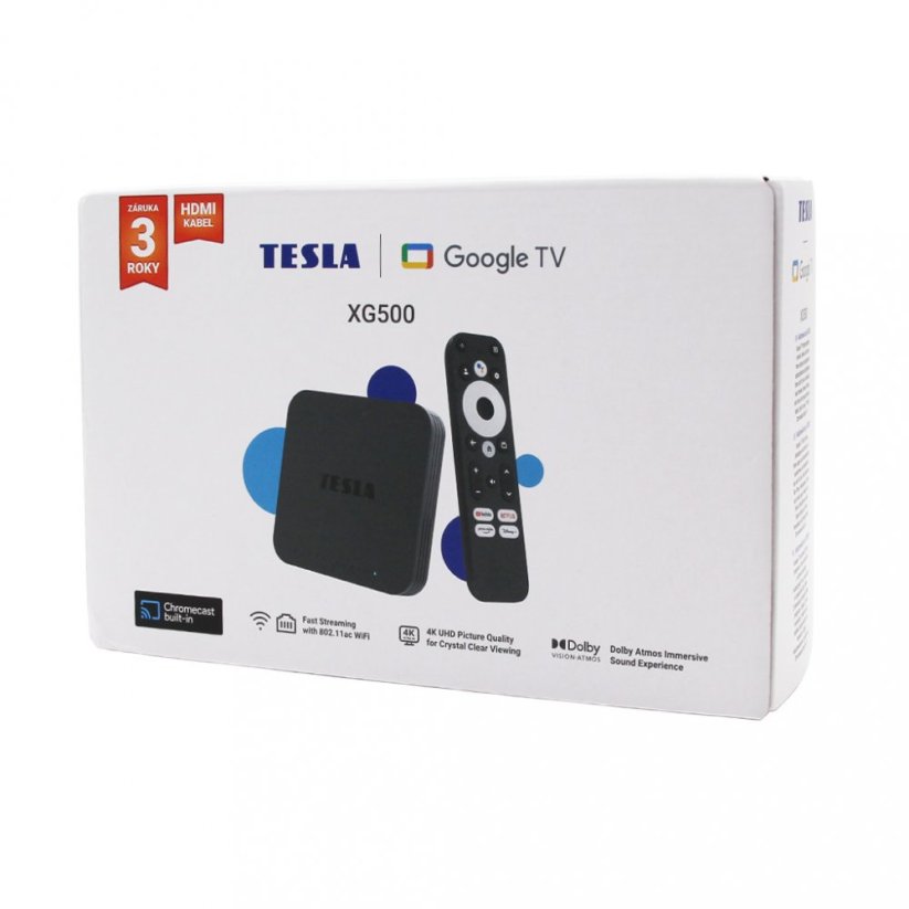 TESLA MediaBox XG500 Google TV - UHD multimediální přehrávač