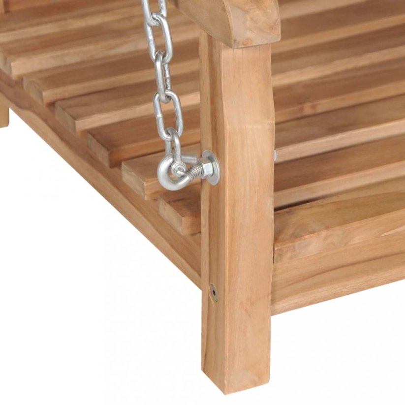 Houpací lavice teakové dřevo Dekorhome 114 cm