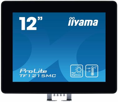 12" IIYAMA ProLite TF1215MC-B1 / IPS / 1024 x 768 / 4:3 / 25 ms / 450 cd / 1000:1 / VGA+HDMI+DP / USB / Dotyk (TF1215MC-B1)