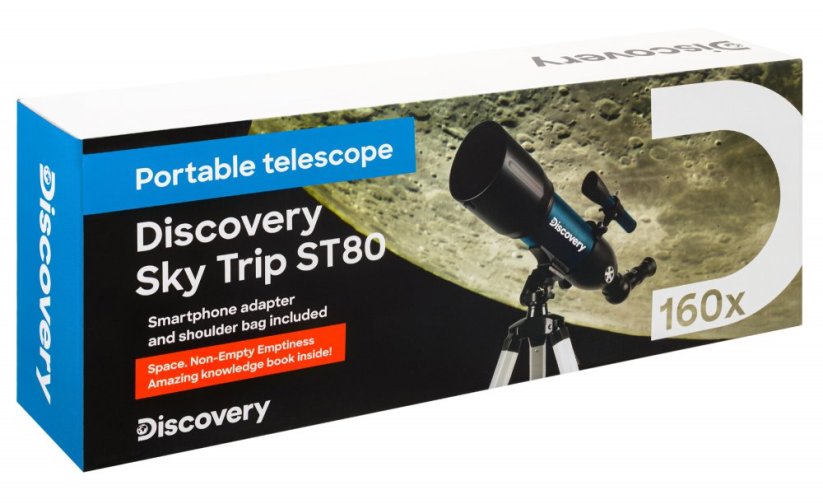 Hvezdársky ďalekohľad/teleskop Discovery Sky Trip ST80 s knižkou