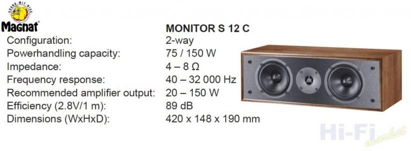 MAGNAT Monitor S12C černá