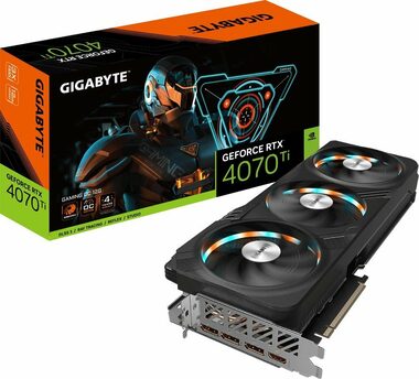 GIGABYTE RTX 4070 Ti GAMING OC / 2310 - 2640 MHz / 12GB GDDR6X / 192bit / 1x HDMI+3x DP / 285W (16) (GV-N407TGAMING OC-12GD)