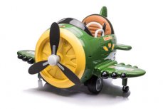 Eljet Dětské elektrické vozítko Letadlo zelená / Rychlost: 1.5-3 km-h / Nosnost: 30 kg (4446)
