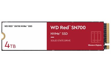 WD RED SN700 4TB / M.2 2280 / NVMe PCI-E 3.0 x4 / RW: 3400  3100 MBps / MTTF: 1.75 / 5y (WDS400T1R0C)