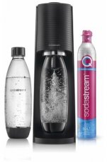 SodaStream Terra (Value Pack) čierna / výrobník sódy / bez BPA / 2x fľaša 1 L / 1x CO2 plyn (1012812310)