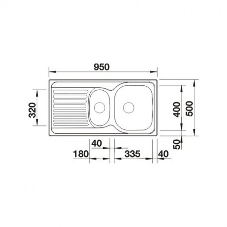 BLANCO TIPO 6 S Basic drez profilovaná nerez 519533