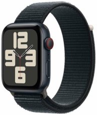 Apple Watch SE (2023) GPS+Cellular 44mm Temně inkoustové hliníkové tělo - Temně inkoustový provlékací řemínek (MRHC3)