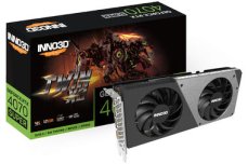 Inno3D GeForce RTX 4070 SUPER Twin X2 12GB / 1980 - 2475 MHz / 12GB GDDR6x / 192-bit / 1x HDMI + 3x DP / (16) (N407S2-126X-186162N)