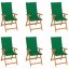Zahradní židle 6 ks teak / látka Dekorhome Vzor kytka