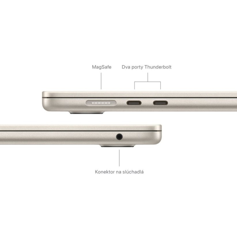 MacBook Air 13" Apple M3 8C CPU 10C GPU 16GB 512GB biely SK