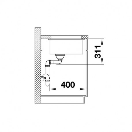 BLANCO SUBLINE 500-U drez bazaltový 523739