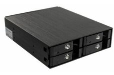 SilverStone FS204B 5.25 hot swap rámček pre 4x 2.5 HDD/SSD čierna / SATA amp; SAS / 2x 40mm (SST-FS204B)