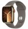 Apple Watch Series 9 GPS+Cellular 41mm Zlaté nerezové tělo - Jílově šedý sportovní řemínek M/L / 150-200 mm (MRJ63)