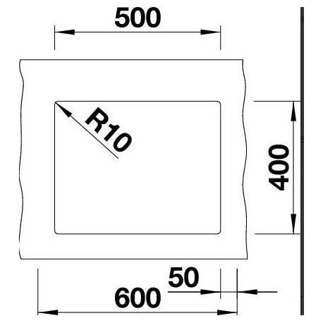 BLANCO SUBLINE 500-U  čierna InFino bez excentra 525995