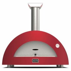 Alfa Forni Moderno 3 červená / Pec na pizzu / 500°C / 80 x 50 / na dřevo (FXMD-3P-LROA)