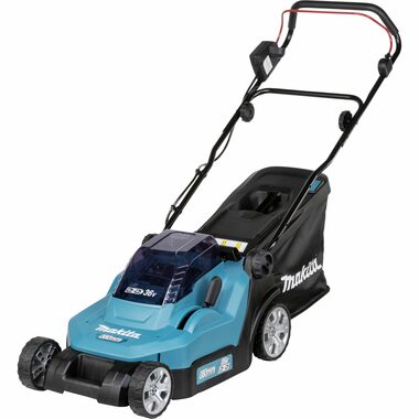 Makita DLM382CM2 / Aku sekačka na trávu / 2x18V / až 560 m2 / záběr 38 cm / koš 40 l / 2x Aku 4.0 Ah (DLM382CM2)