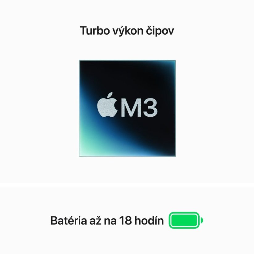 MacBook Air 13" Apple M3 8C CPU 10C GPU 8GB 512GB polnočný SK