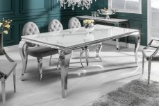 (2910) MODERNO TEMPO luxusní jídelní stůl bílý mramor 200 cm