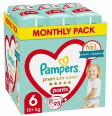 Pampers Premium Pants 15-25kg (93ks) / Plenkové kalhotky / Velikost 6 (15-25kg) (DIOPMPPIE0173)