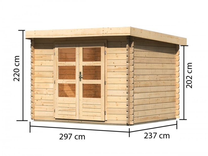 Dřevěný zahradní domek BASTRUP 4 Lanitplast Antracit