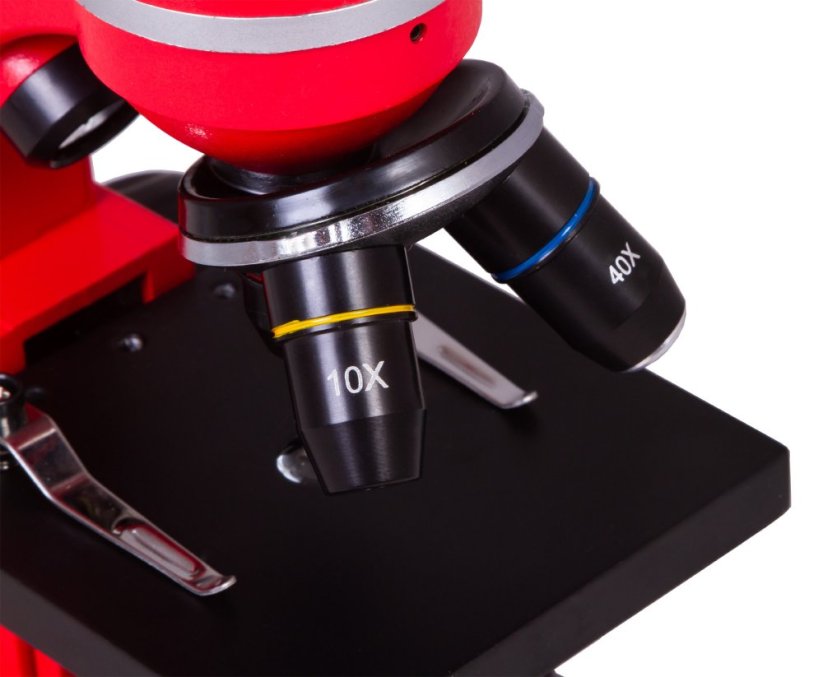 Študentský mikroskop Bresser Junior Biolux SEL, červený