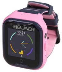 HELMER LK 709 růžová / dětské hodinky s GPS lokátorem / dotykový / micro SIM / IP67 / fotoaparát / Android a iOS (Helmer LK 709 P)