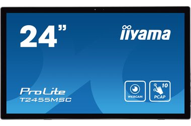 23.8 IIYAMA Prolite T2455MSC-B1 čierna / IPS / 1920x1080 / 16:9 / 5ms / 1000:1 / 400cd / repro / HDMI / DP (T2455MSC-B1)