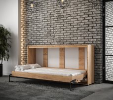 Vyklápěcí postel Case Loft Black - Poziomy Rozměr: 90x200 cm