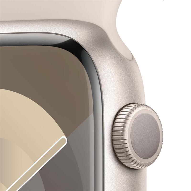 Apple Watch Series 9 GPS 45mm Starlight Aluminium Case with Starlight Sport Band - M/L