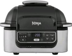 Ninja AG301EU černo-stříbrná / horkovzdušná fritéza + gril / 1750W / 5.7 l / 5 programů / 40 - 265 °C (AG301EU)