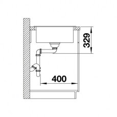 BLANCO LEGRA XL 6 S drez antracitový 523326