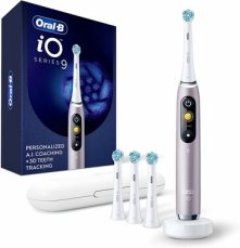 Oral-B iO Series 9N Rose Quartz / Elektrický zubní kartáček / magnetické iO / 7 režimů / AI / OLED (408390)