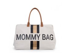 Childhome Prebaľovacia taška Mommy Bag Off White-Black Gold / 55 x 30 x 40 cm / nosnosť 5 kg (CWMBBCOBL)