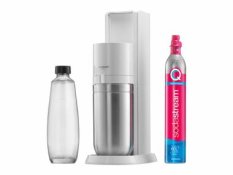 SodaStream DUO bílá / Výrobník sody / 1x plastová láhev 1 L / 1x skleněná láhev 1 L / 1x CO2 plyn (1016812490)