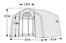 Fóliovník SHELTERLOGIC 3x6,1 m PE Dekorhome