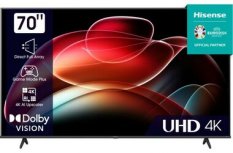 70 Hisense 70A6K čierna / UltraHD / LED / HDMI / LAN / WiFi / BT / CI + / DVB-T2 S2 C / 30W repro (70A6K)