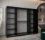 Šatní skříň Abi Y2 s nástavcem Barva korpusu: Černá, Rozměry: 250 cm, Dveře: Dub sonoma