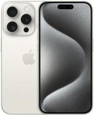 Apple iPhone 15 Pro 1TB Titanová bílá / EU distribuce / 6.1" / 1TB / iOS17.3 (MTVD3)