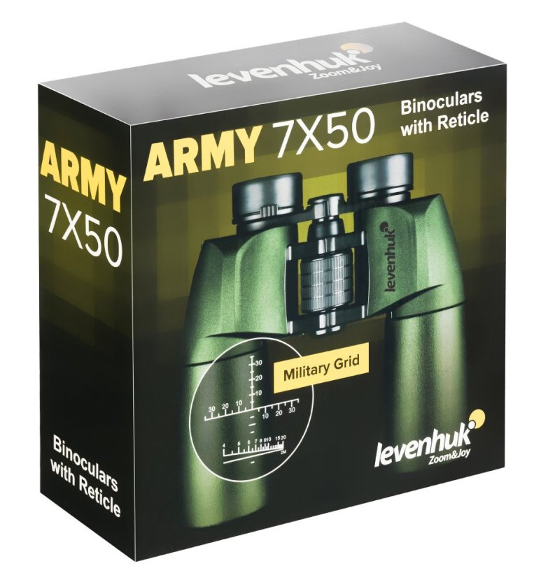 Armádny ďalekohľad Levenhuk Army 7x50 s diaľkomerom