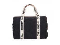 Childhome Přebalovací taška Mommy Bag Canvas Black / 55 x 30 x 40 cm / nosnost 5 kg (CWMBBSCBL)