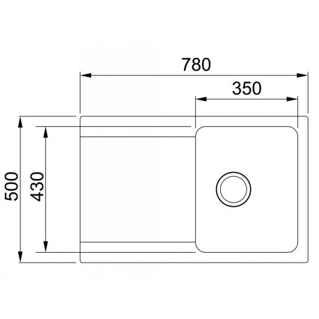 drez kuchynský FRANKE Tectonite  OID 611-78 šedá 780x500 mm 1140395184