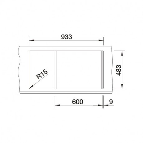 BLANCO TIPO 6 S Basic drez profilovaná nerez 519533