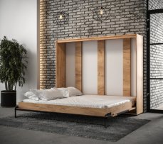 Vyklápěcí postel Case Loft Black - Poziomy Rozměr: 160x200 cm